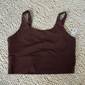 Nike Brown Scoop Neck Sports Bra